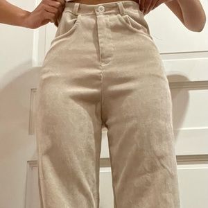 light brown corduroy pants